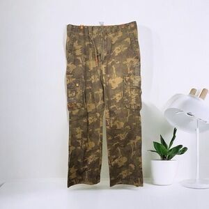 NWT RARE Vintage Eddie Bauer Tactical Cargo Pants Camo Brown Men Size 35 x 32
